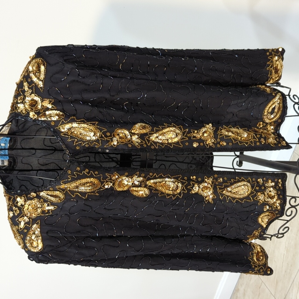 Vintage silk beaded jacket